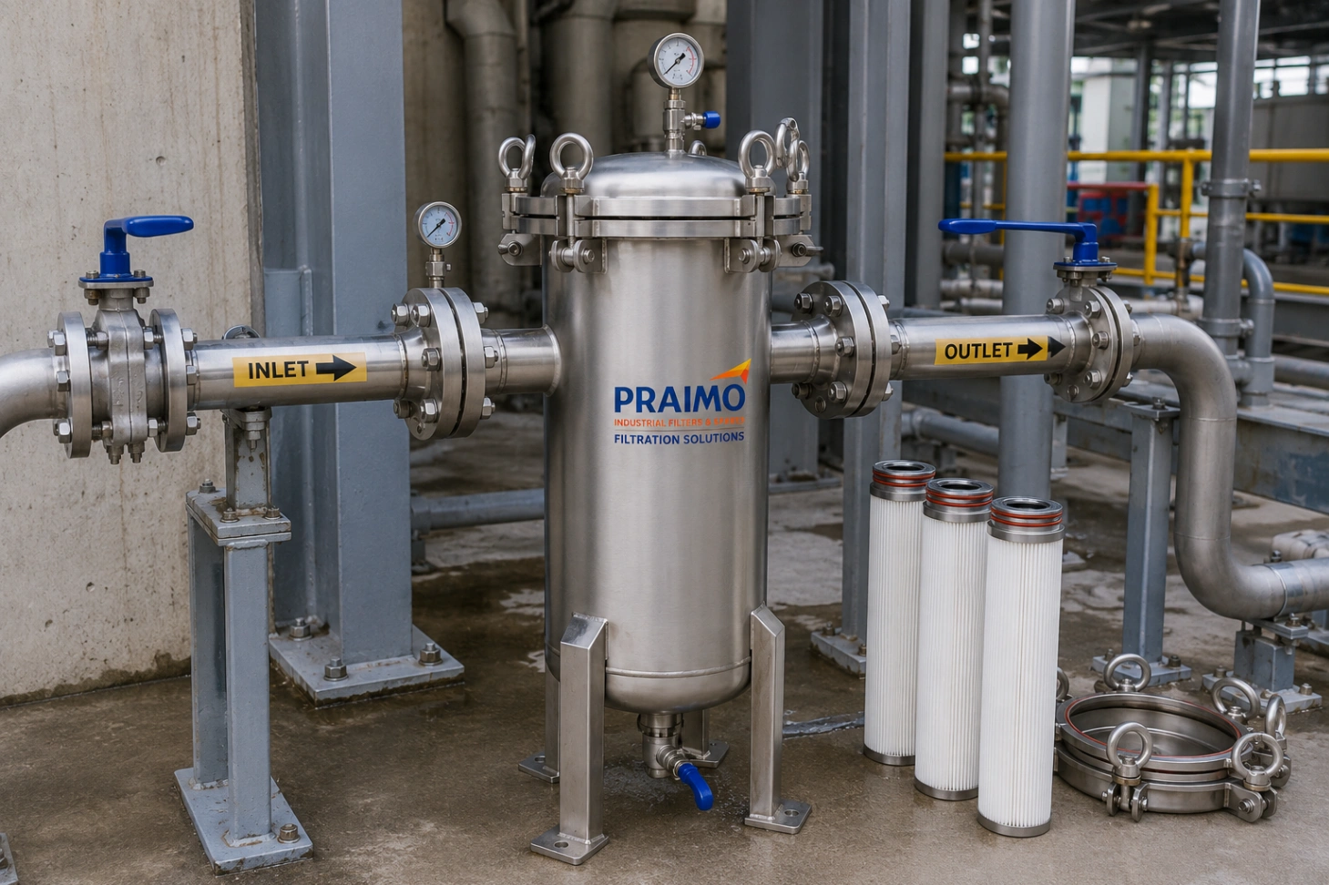 Stainless Steel Cartridge Filter Housing – Industrial Liquid Filtration System — view 3