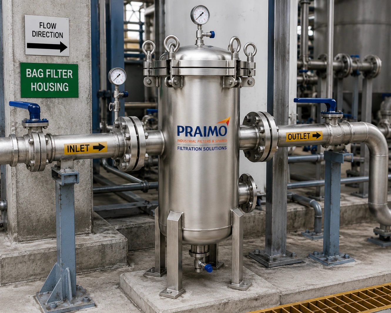 Stainless Steel Bag Filter Housing – Industrial Liquid Filtration — view 3