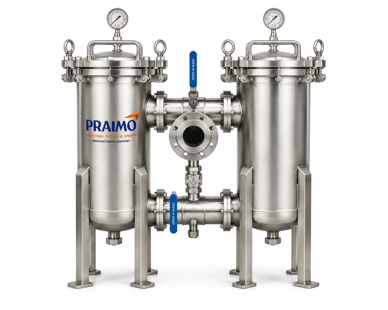 Duplex Basket Strainer – Stainless Steel Continuous Liquid Filtration — view 2