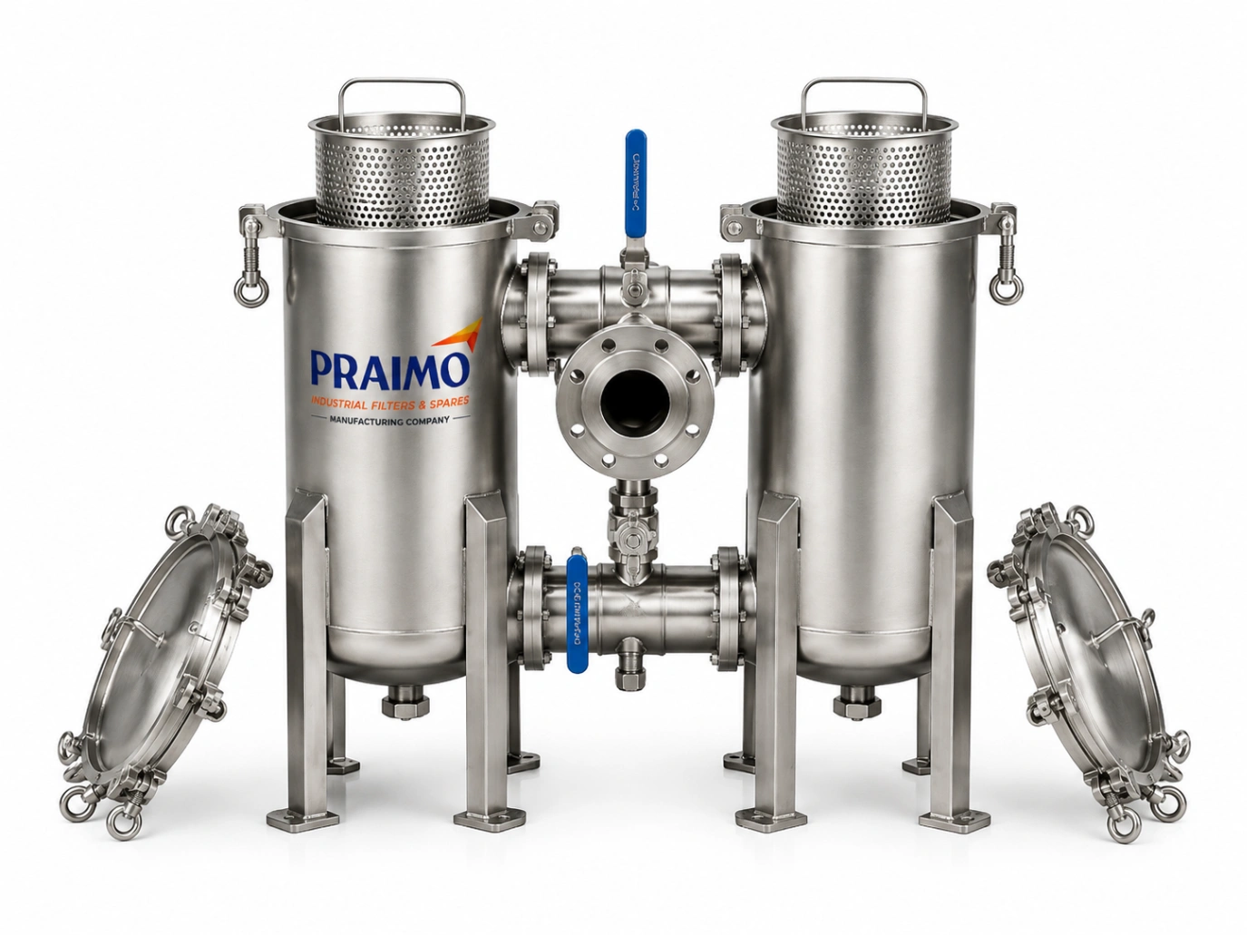 Duplex Basket Strainer – Stainless Steel Continuous Liquid Filtration — view 3