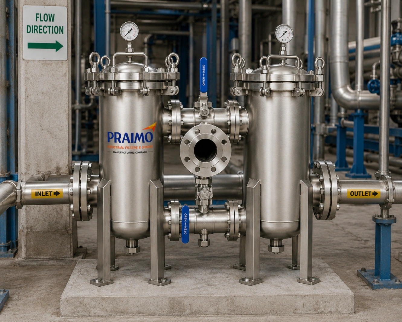 Duplex Basket Strainer – Stainless Steel Continuous Liquid Filtration — view 4