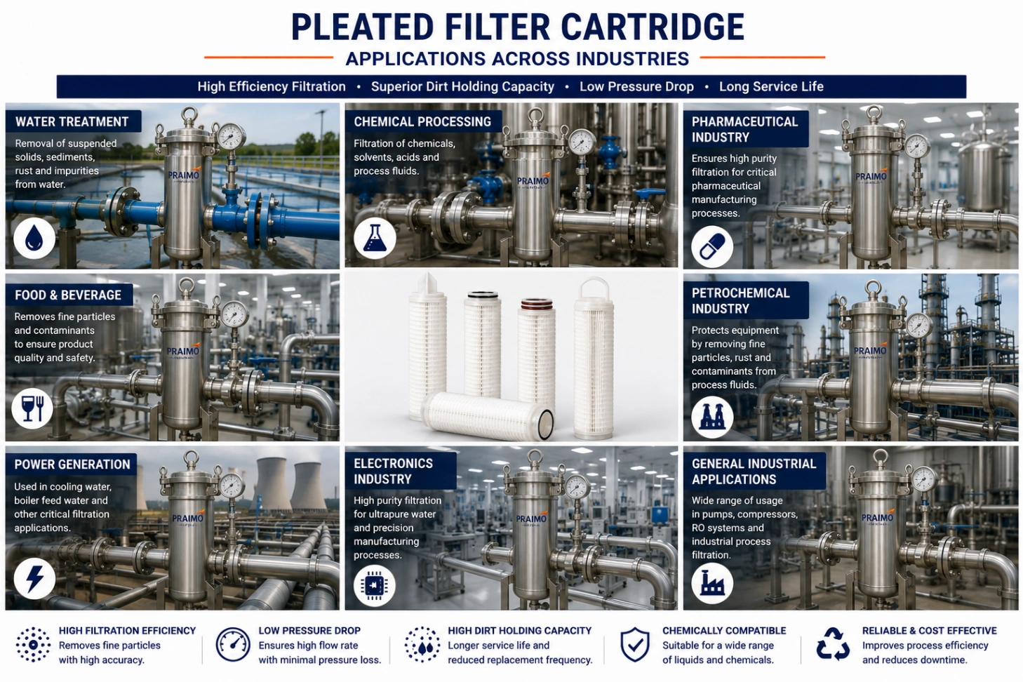 Pleated Filter Cartridge – High Efficiency Industrial Liquid Filtration — view 5