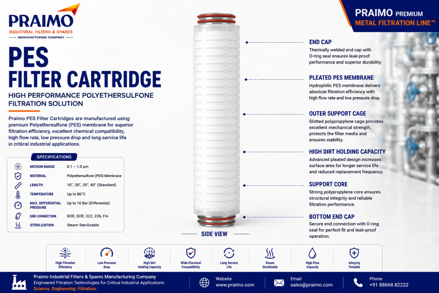 PES Filter Cartridge – High Purity Industrial Liquid Filtration — view 3