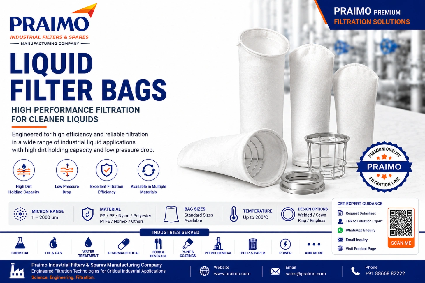 Liquid Filter Bags – Industrial High-Flow Liquid Filtration