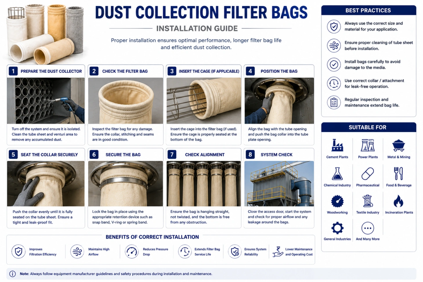 Dust Collection Filter Bags – Industrial Dust & Particulate Filtration — view 5