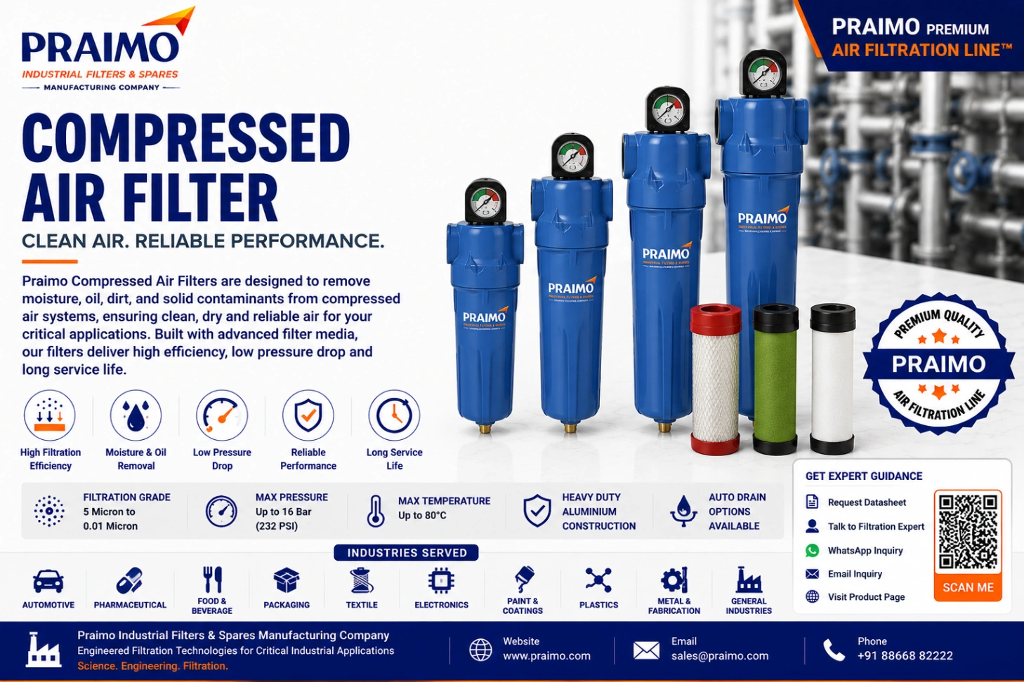 Compressed Air Filter – Industrial Compressed Air Filtration System