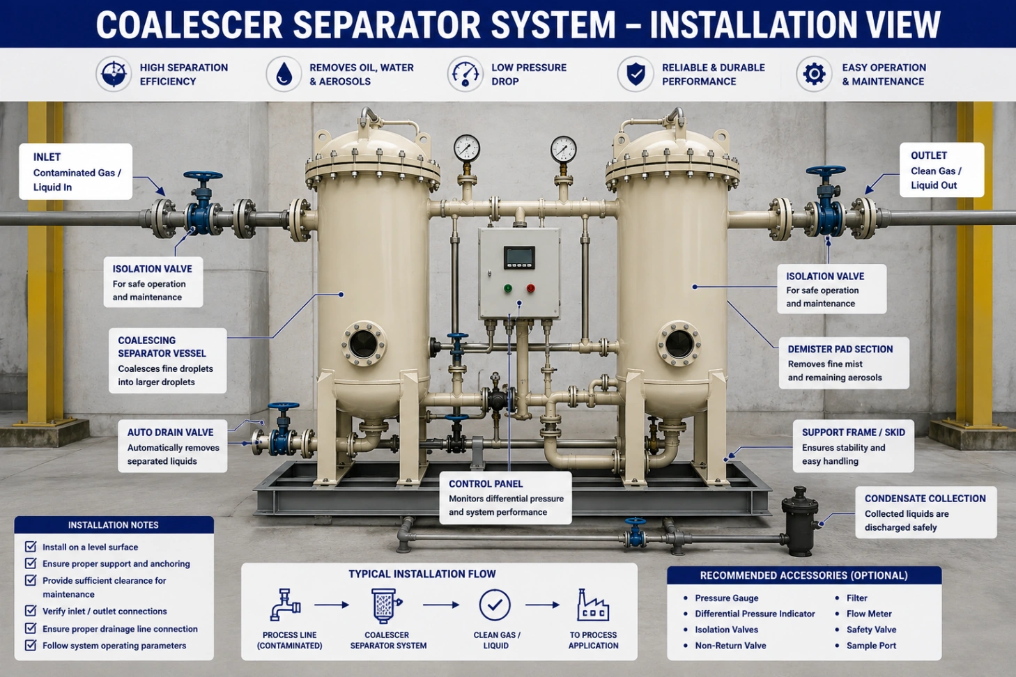 Coalescer Separator System – Industrial Oil, Gas & Liquid Separation — view 4