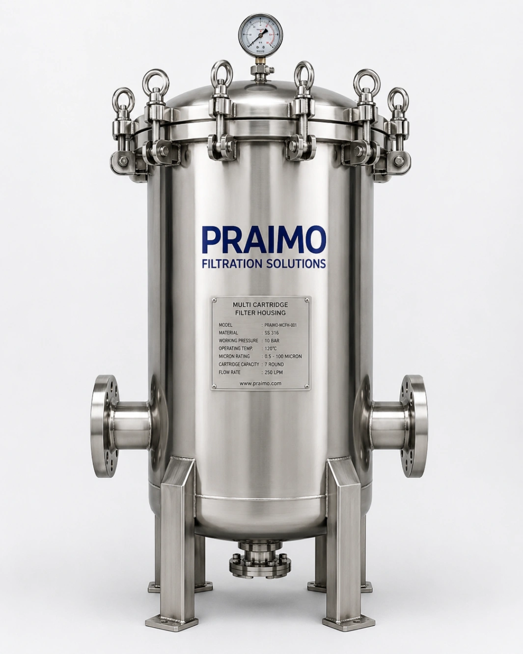 Multi Cartridge Filter Housing – Stainless Steel High Flow Industrial Filtration — view 2