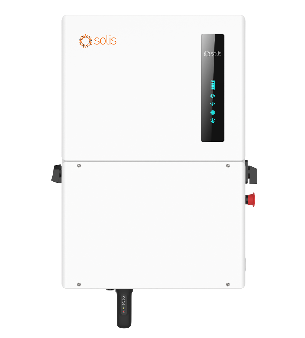 Solis 9.9kw Single Phase Energy Storage Inverter, 9,900W Output, 4 MPPTs, Max. Efficiency 98.5%.