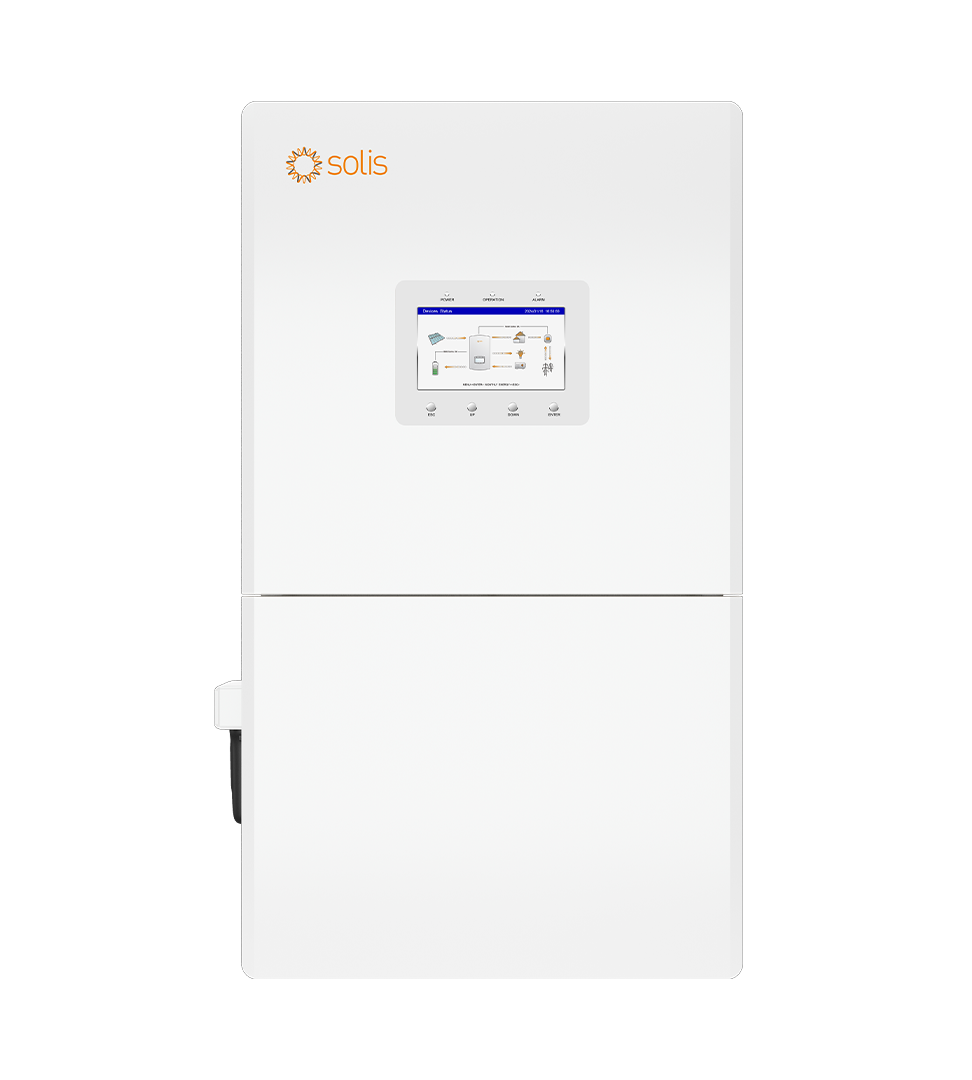 Solis 11.4kW Hybrid Energy Storage Inverter, 3 MPPTs, 11.4kW Rated Output, Max. Efficiency 96.0%
