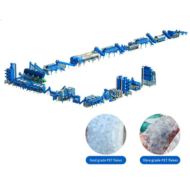 Pet Plastic Sheet/Flakes/Bottle Recycling Washing Line with Hot Washing — view 3